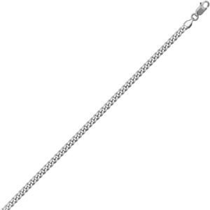 JN Jewellery Rhodium Plated Miami Cuban 2.8mm Gauge Chain
