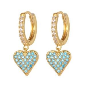 925 Silver 14ct Gold Plated CZ Set Earrings