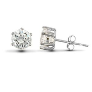 AES052 | 925 Silver 5mm Cubic Zirconia Stud Earrings