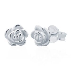 925 Silver Rose Stud Earrings