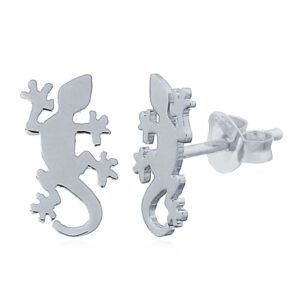 925 Silver Lizzard Stud Earrings
