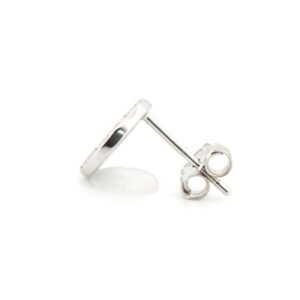 925 Silver Rhodium Plated CZ Set Stud Earrings
