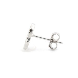925 Silver Rhodium Plated CZ Set Stud Earrings