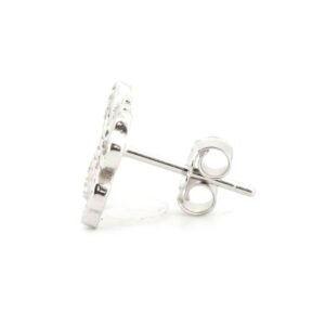 925 Silver Rhodium Plated CZ Set Stud Earrings