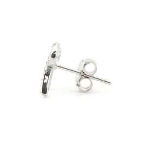 925 Silver Rhodium Plated CZ Set Stud Earrings