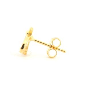 925 Silver 14ct Gold Plated CZ Set Stud Earrings
