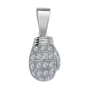 APD006 | 925 Silver CZ Set Boxing Glove Pendant