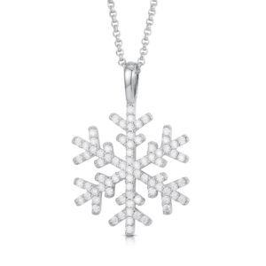 APD185 | 925 Silver CZ Set Snowflake Pendant