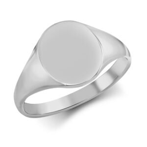 ARN117 | JN Jewellery 925 Silver Oval Polished Signet Ring