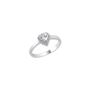 925 Silver CZ Pear Shape Ring