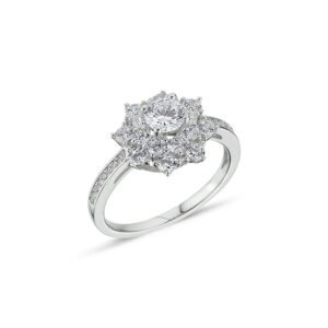 925 Silver CZ Cluster Ring