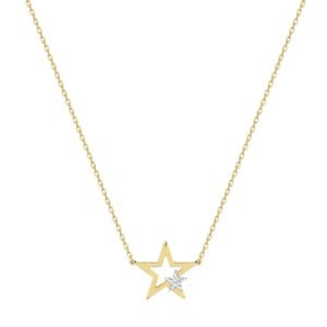 9ct Gold Star Necklace