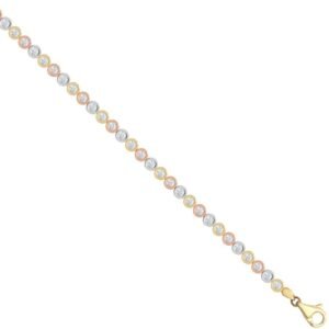 9ct 3 Colour CZ Tennis Bracelet