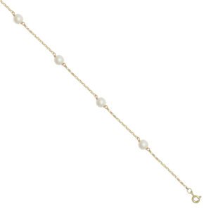9ct Yellow Gold 6mm Akoya Cultured Pearls by the Inch