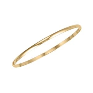 JBG060 | 9ct Yellow Gold 3mm D-Shaped Slave Bangle