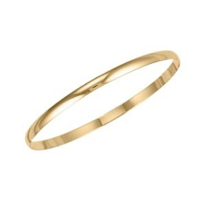 JBG061 | 9ct Yellow Gold 4mm D-Shaped Slave Bangle