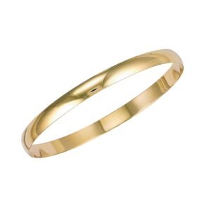 JBG063 | 9ct Yellow Gold 6mm D-Profile Slave Bangle