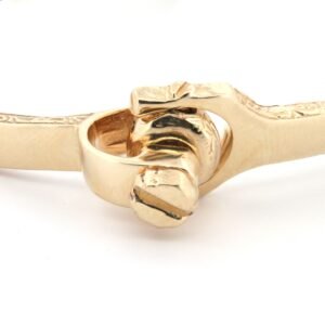9ct Yellow ladies bone bangle