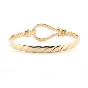 9ct Yellow gents hook bangle