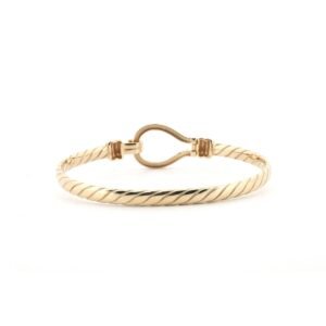9ct Yellow Ladies hook bangle