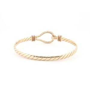 9ct Yellow Ladies hook bangle