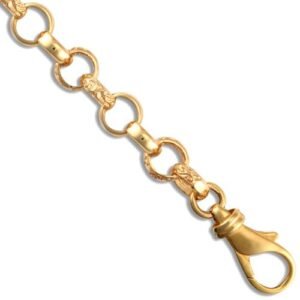 JCN001L-20 | 9ct Yellow Gold Hand Assembled Engraved Cast Belcher 7.0mm Gauge Chain