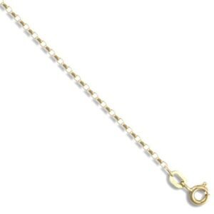 JN Jewellery 9ct Yellow Gold Diamond Cut Belcher 1.6mm Gauge Pendant Chain