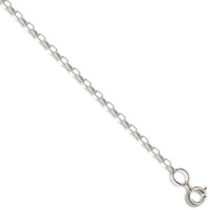 JCN064A-16 | 9ct White Gold Diamond Cut Belcher 1.4mm Gauge Pendant Chain