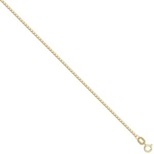 JCN076A-16 | 9ct Yellow Gold Flat Curb 1.5mm Gauge Pendant Chain
