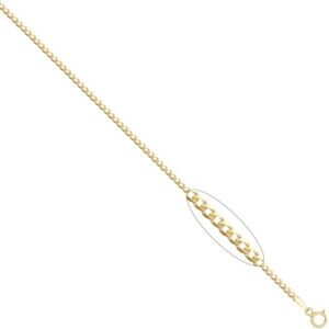 JCN076B-16 | JN Jewellery 9ct Yellow Gold Flat Curb 1.9mm Gauge Pendant Chain
