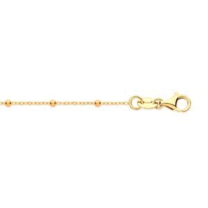 JCN116A-16 | 9ct Yellow Gold 2.0mm Bead & Link Chain