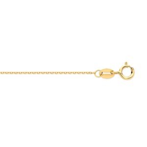 JCN117A-16 | 18ct Yellow Gold 0.8mm Diamond Cut Trace Chain
