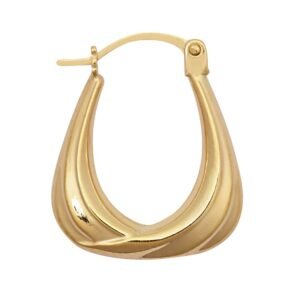 9ct Yellow Baby Creole Earrings