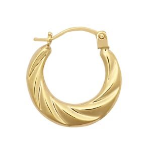 9ct Yellow Baby Creole Earrings