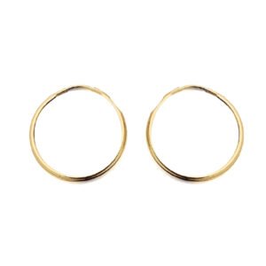 JER828C | 9ct yellow gold plain polished Hoop Earrings