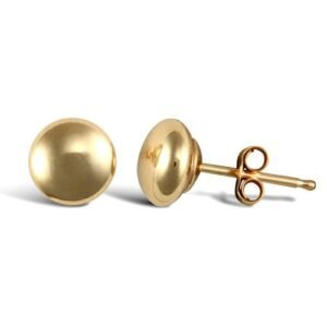 JES308 | 9ct yellow gold polished 6mm domed ball stud earrings