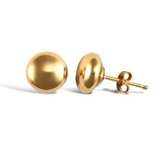 JES309 | 9ct yellow gold polished 7mm domed ball stud earrings