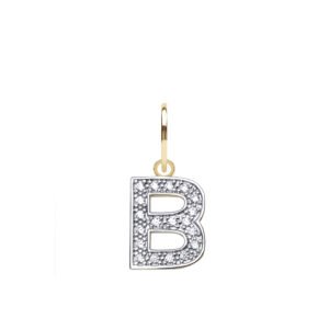 JIN021-B | 9ct Yellow Gold Cubic Zirconia Initial Pendant