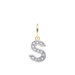 JIN021-S | 9ct Yellow Gold Cubic Zirconia Initial Pendant