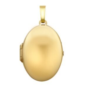 JLC132 | 9ct Yellow Gold Polished Oval Locket 19 x 28mm