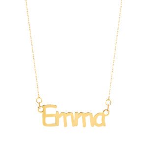 JNP028-Y | 9ct Yellow Gold Personalised Nameplate