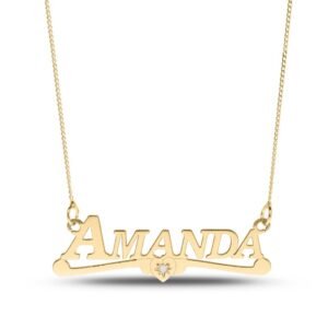 JNP029-Y | 9ct Yellow Gold Personalised Nameplate