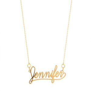 JNP031-Y | 9ct Yellow Gold Personalised Nameplate