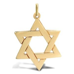 JPD141 | 9ct Yellow Gold Star Of David Pendant