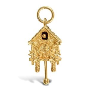 JPD289 | 9ct Yellow Gold Cuckoo Clock Pendant