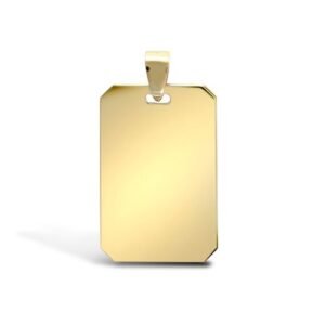 JPD299 | 9ct Yellow Gold Dog Tag Pendant