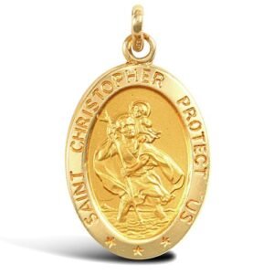 JPM010 | 9ct Yellow Gold St Christopher Pendant