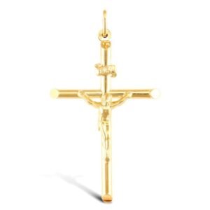 JPX013 | 9ct Yellow Gold Plain Crucifix