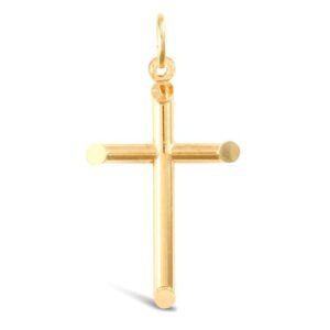 JPX016 | 9ct Yellow Gold Plain Hollow Cross