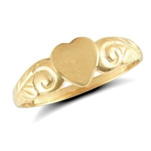 JRN004 | 9ct Yellow Gold Heart Ring